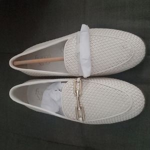 NWT Franco Sarto White Loafers